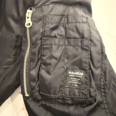 Pull Bear Black Bomber Jacket Updated Garments L