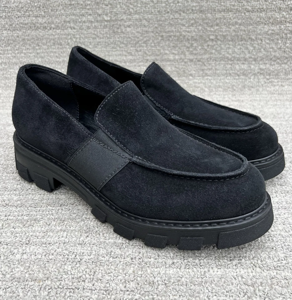 Mocasín LA CANADIENNE Kaye Gamuza Impermeable Plataforma Negro Para Mujer Talla 9 EE. UU. NUEVO Foto 2 de 4