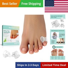 Gel Toe Separator, 12 Pack Pinky Toe Spacers, Aloe Vera Extract Infused Silic...