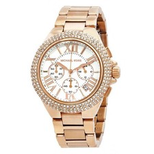 New Authentic Michael Kors Camille Rose Gold Chronograph Women's MK6995 Watch