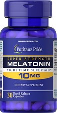 Puritan's Pride Melatonin 10 mg Trial Size-30  Rapid Release Capsules
