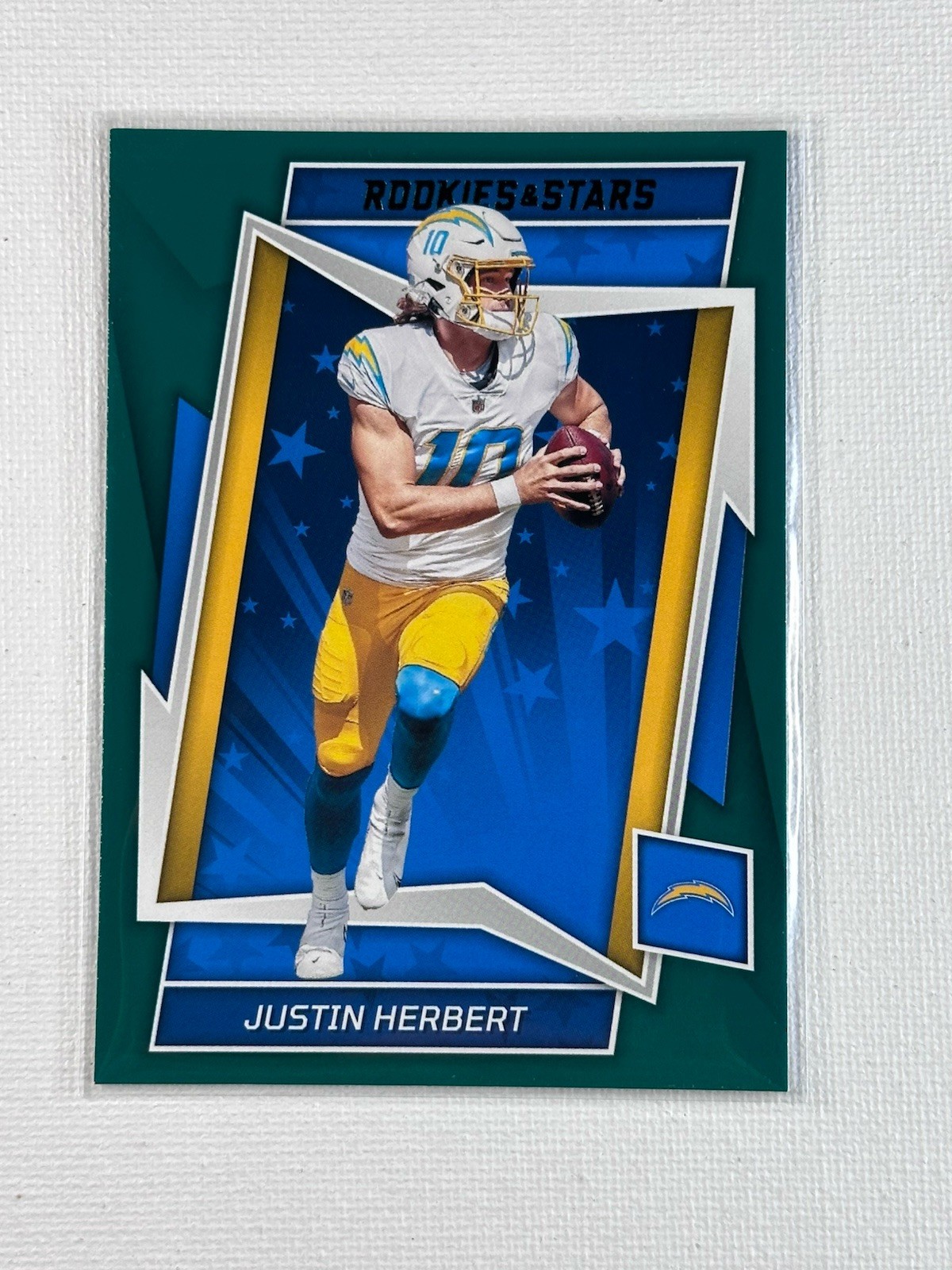 2022 Panini Rookies & Stars ~ Justin Herbert ~ Green ~ 50 ~ Chargers