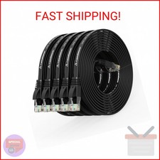 Cat 6 Ethernet Cable 10 ft 5 Pack  at a Cat5e Price but Higher Bandwidth Flat