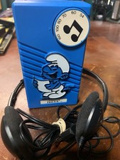 Smurf Transistor Radio With Headphones