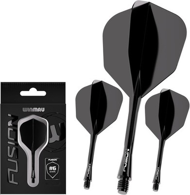 WINMAU Darts Fusion Integrated Flight & Shaft System - No.6 Shape and Design