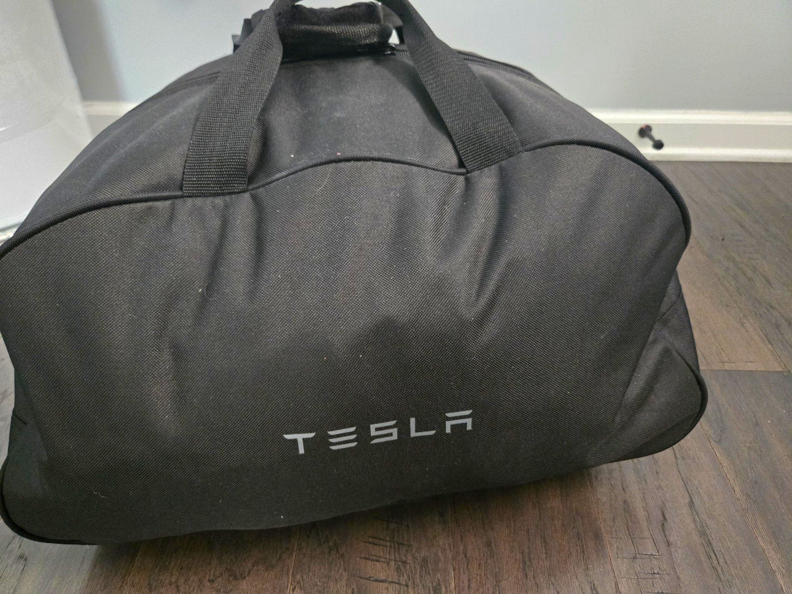 Tesla Oversize Golf Umbrella Black/Red Solid w/ Logo & Carry Bag