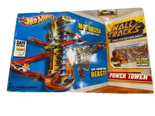 Hot Wheels Power Tower Track Set w/ Wall Tracks -Motorized Elevator –W3423 New