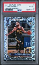 2021 Donruss Elite Stephen Curry #8 Primary Colors PSA 8