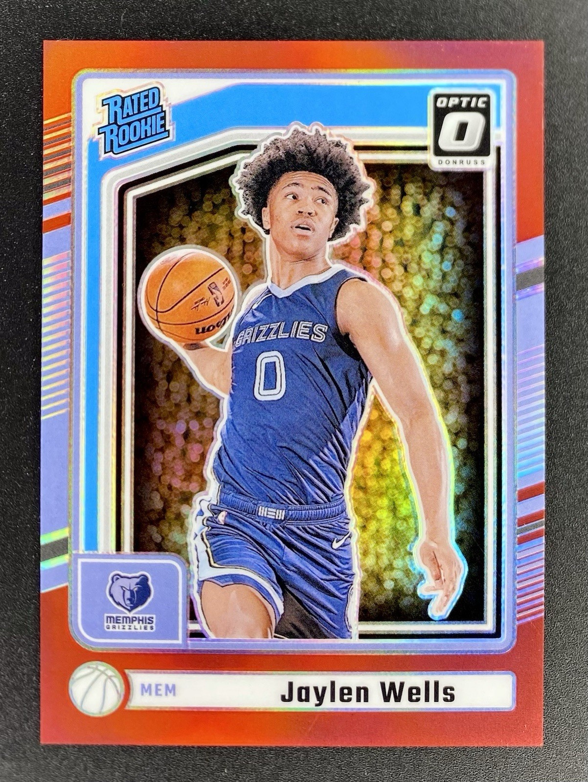 2024-25 Panini Donruss Optic Jaylen Wells #245 RC Rated Rookie Preview Red /25