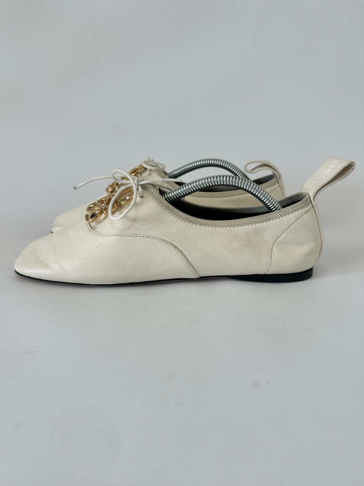 Loewe White Anagram Soft Derbys Size 36 EU/ 6 US/ 3 UK