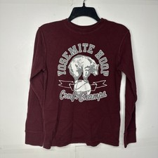 The Children's Place Large 10/12 Burgundy thermal Shirt Boys Cotton