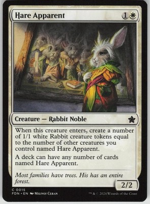 Hare Apparent 15 Common Foundations Magic: The Gathering Near Mint
