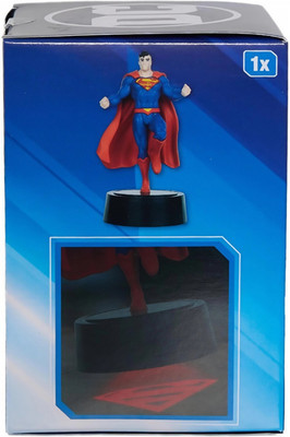 DC Superman Figur mit Standfuß aus Kunststoff, Comic-Helden, mehrfarbig