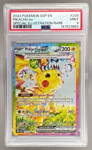2024 Pokemon Surging Sparks 238 Pikachu ex SIR PSA 9 141523863