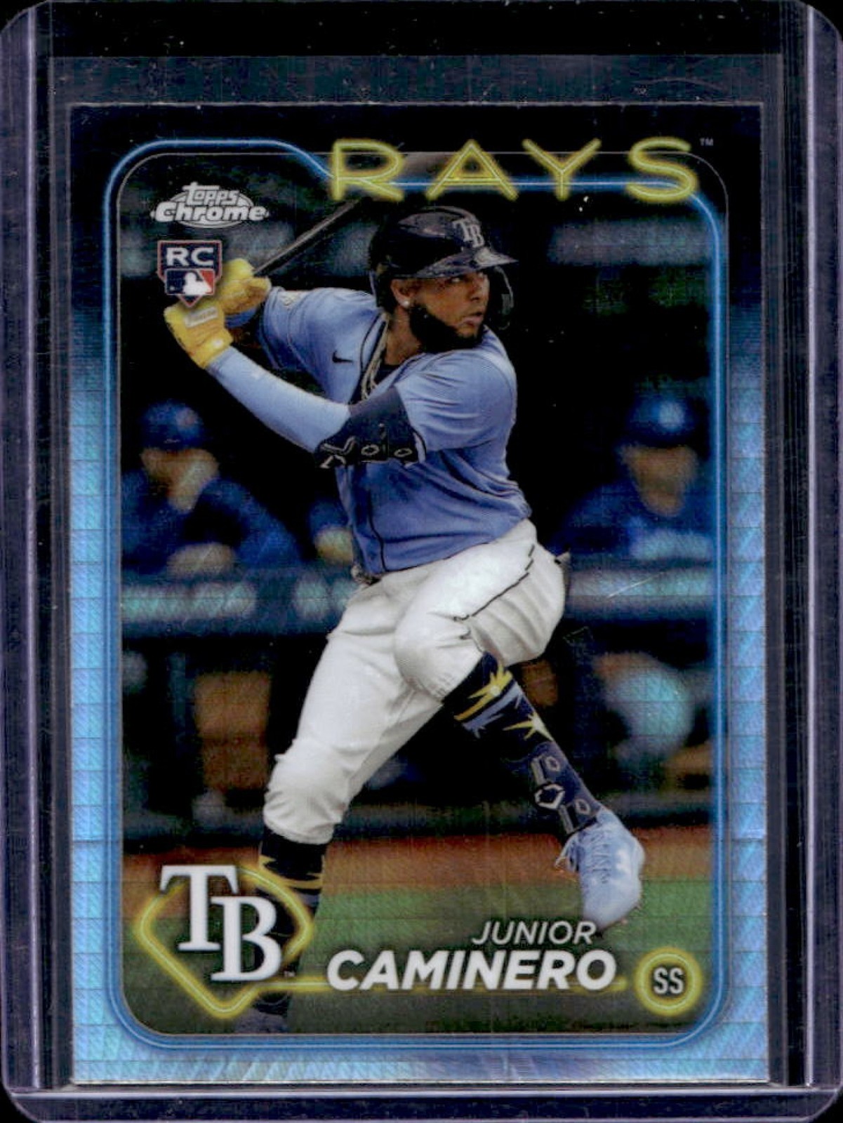 2024 Topps Chrome Junior Caminero RC Prism Refractor Rookie #213 Rays