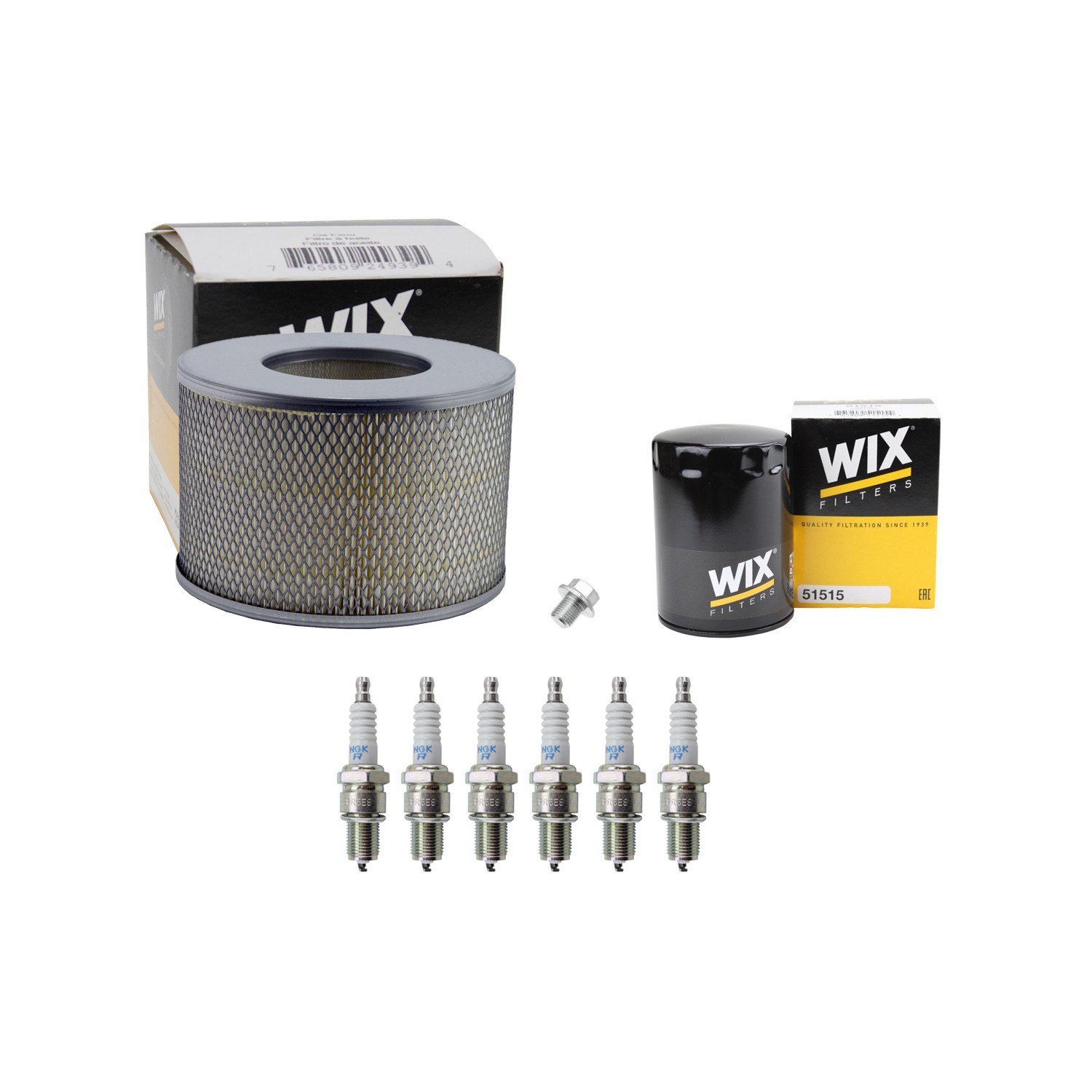 Wix Engine Air Oil Filters  NGK 6 Standard Spark Plugs Kit for Land Cruiser L6