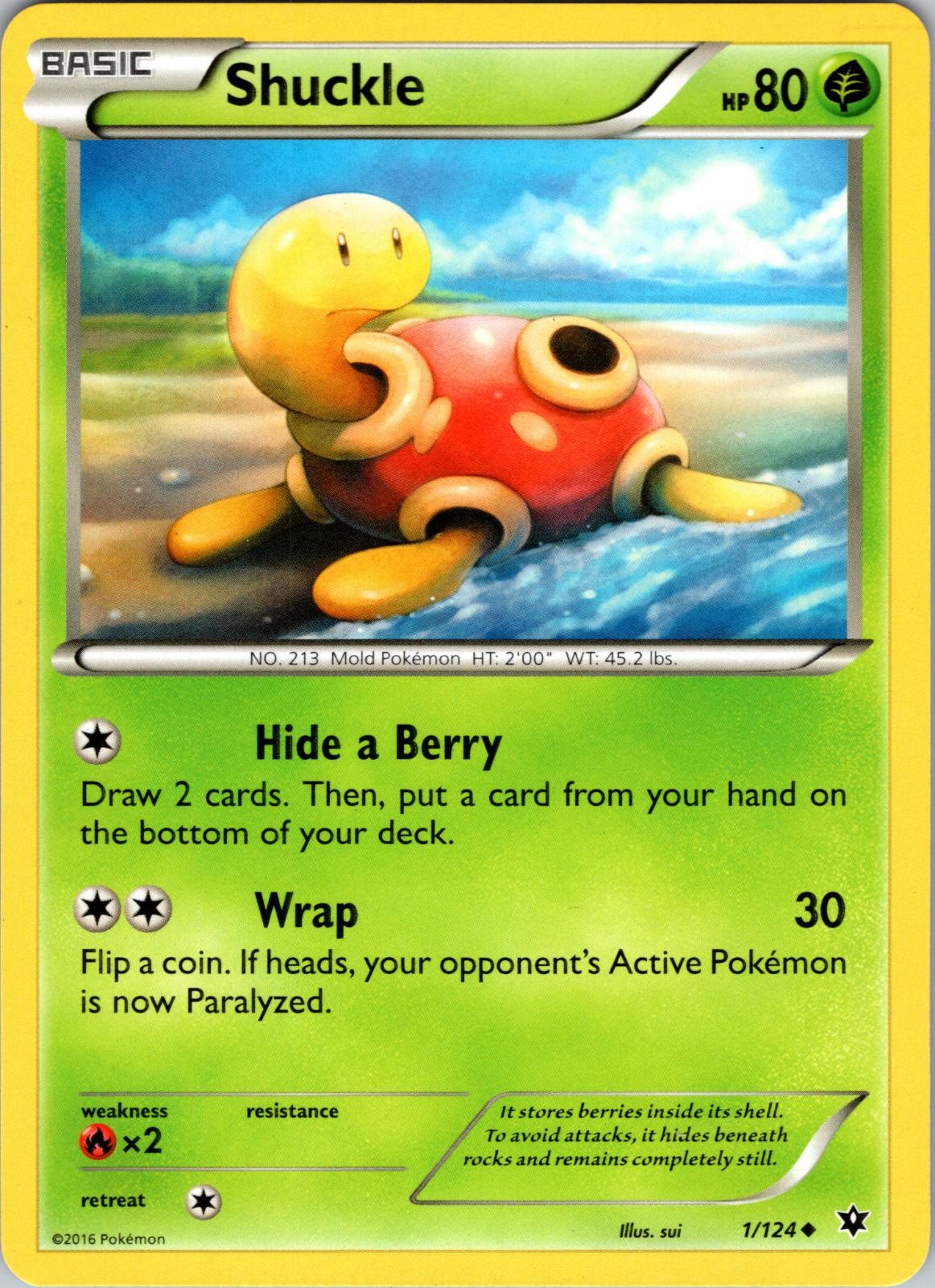 Shuckle 1/124 Uncommon Fates Collide Pokemon Near Mint