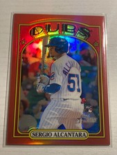 2021 Topps Heritage High Number Red Chrome Refractor /372 Sergio Alcantara RC