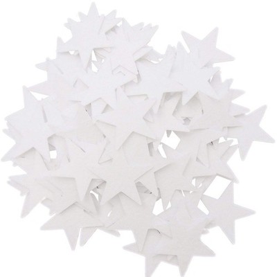Playfully Ever After 1.5 Inch Felt Star Stickers White inches, White