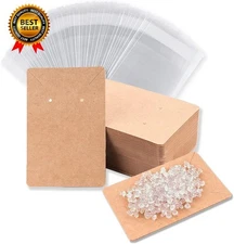 Earring Display Cards with 100 Pcs Earring Holder Cards 200 Pcs Earring Backs