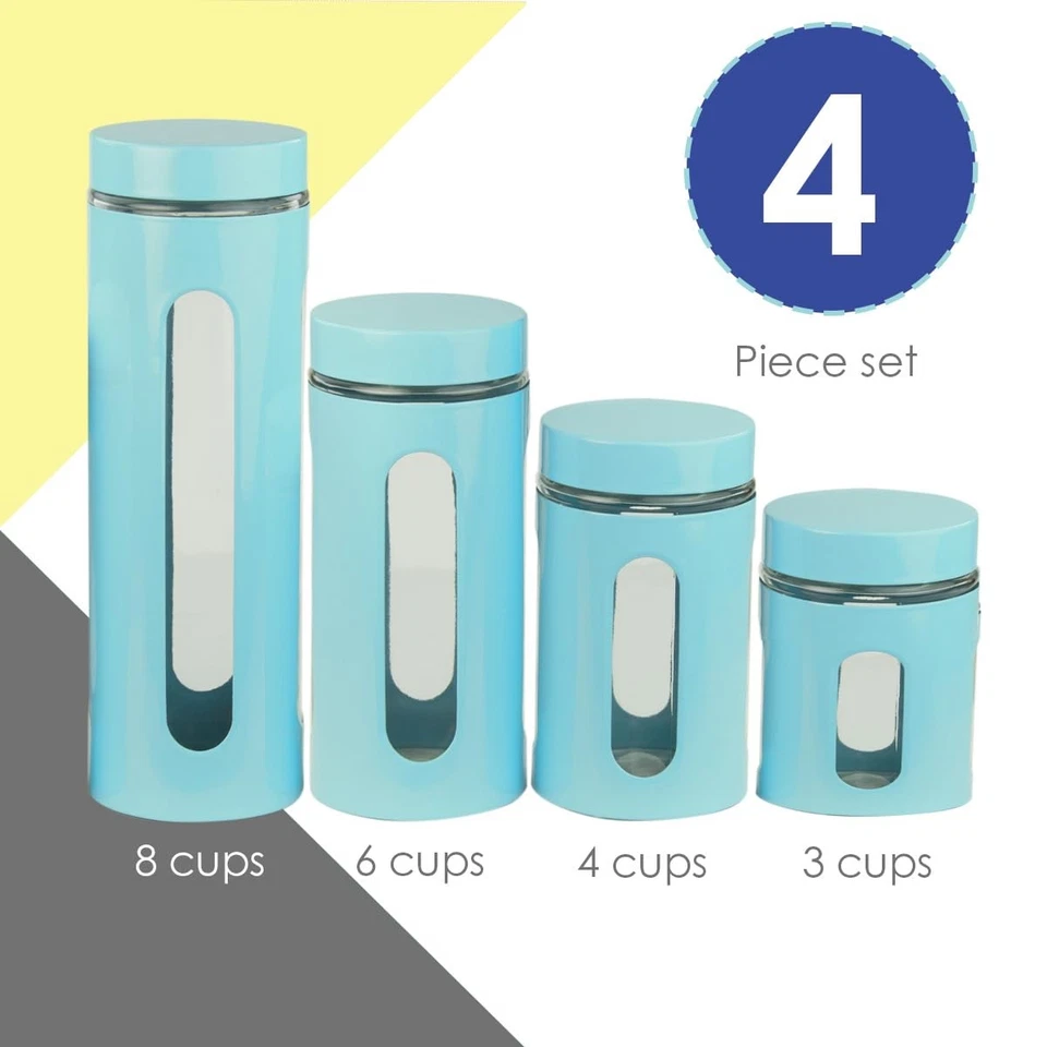 Kitchen Canisters Set For Countertop By | Retro-Styled Canisters For Kitchen ... - Image 2 of 4