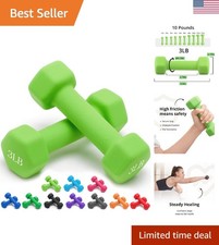 Weights Dumbbells 10 Colors Options Compatible with Set of 2 Neoprene Dumbbel...