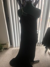 David's Bridal Bridesmaid Dress Size 18, Black, One Rhinestone Strap