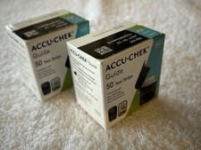 100 Accu-Chek Guide Test Strips - 2 Boxes of 50 Strips - SEALED- Exp 2027-07-13