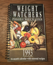 Weight Watchers/WW 16 Month Journal/Tracker/Personal Planner 1993 W/ Recipes