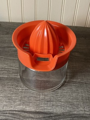 Gemco Vintage 1970 s Manual Juicer Clear Glass Orange Lemon Lime Squeezer USA EC