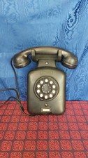 Vecchio Telefono Siemens Auso A Tasti DA Parete Bachelite Nera Anni 40 Vintage 