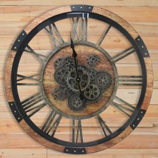 DORBOKER 27 Large Real Moving Gears Wall Cloc...