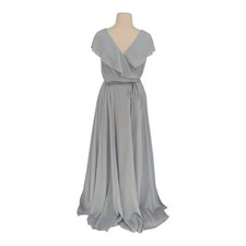 11280 Jenny Yoo Wrap Maxi Dress Blue size 22 preppy bridesmaid wedding bohemian