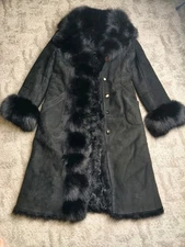 Genuine Toscana sheepskin Penny Lane Afghan shearling coat fur-lined Size 44 S-M
