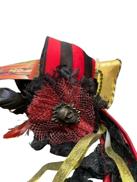 Fantasia de Halloween Amscan pirata adulto com faixa de cabeça meia máscara facial Buccaneer - Imagem 2 de 2