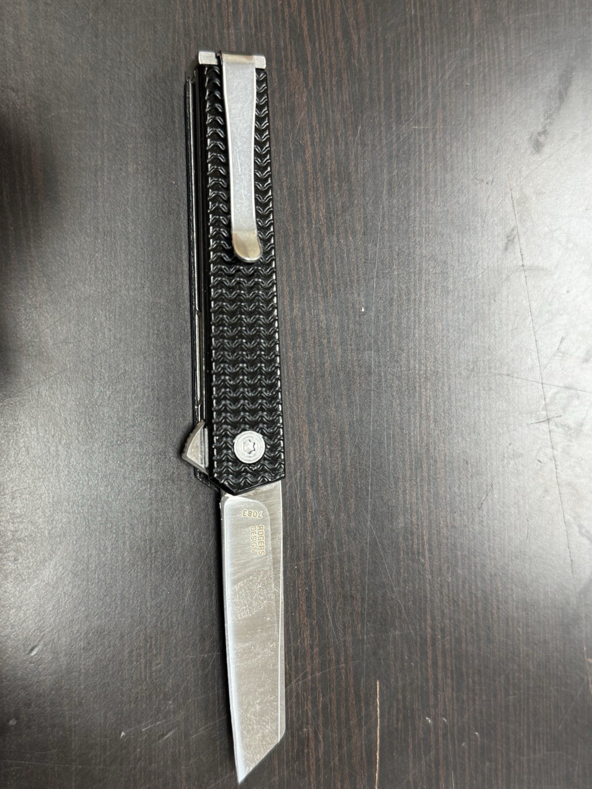 CRKT 7083 Richard Rogers CEO Microflipper Knife 2.21" Satin Sheepsfoot Black