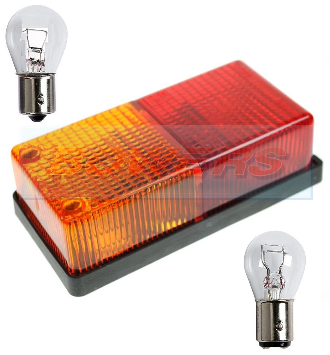4 FUNCTION OBLONG RECTANGULAR REAR LAMP LIGHT TRAILER BOARD CARAVAN HORSE BOX