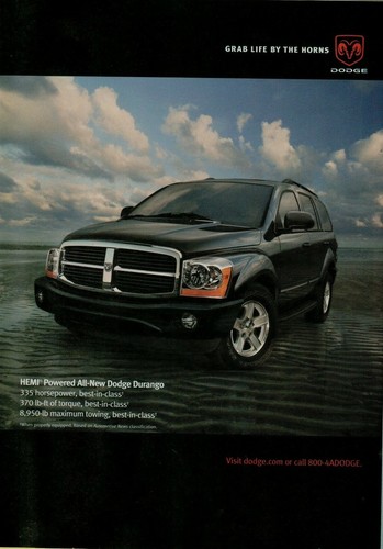 2004 Dodge Hemi Ram 1500 Dodge Magnum Durango 3 Pg Photo Vintage Print Ad - Picture 3 of 4