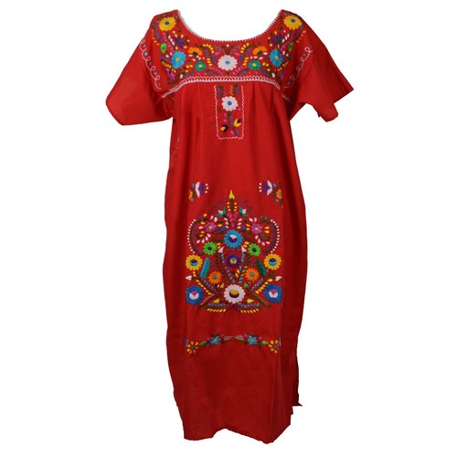 Vestido mexicano bordado túnica campesino de cualquier color XS S M L XL XXL - Imagen 23 de 56