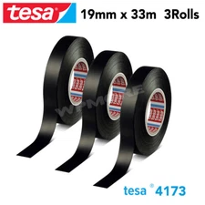 Tesa 4173 PV2 Soft PVC Film Wire Tape with Acrylic Adhesive 19 mm X 33 m 3 Rolls