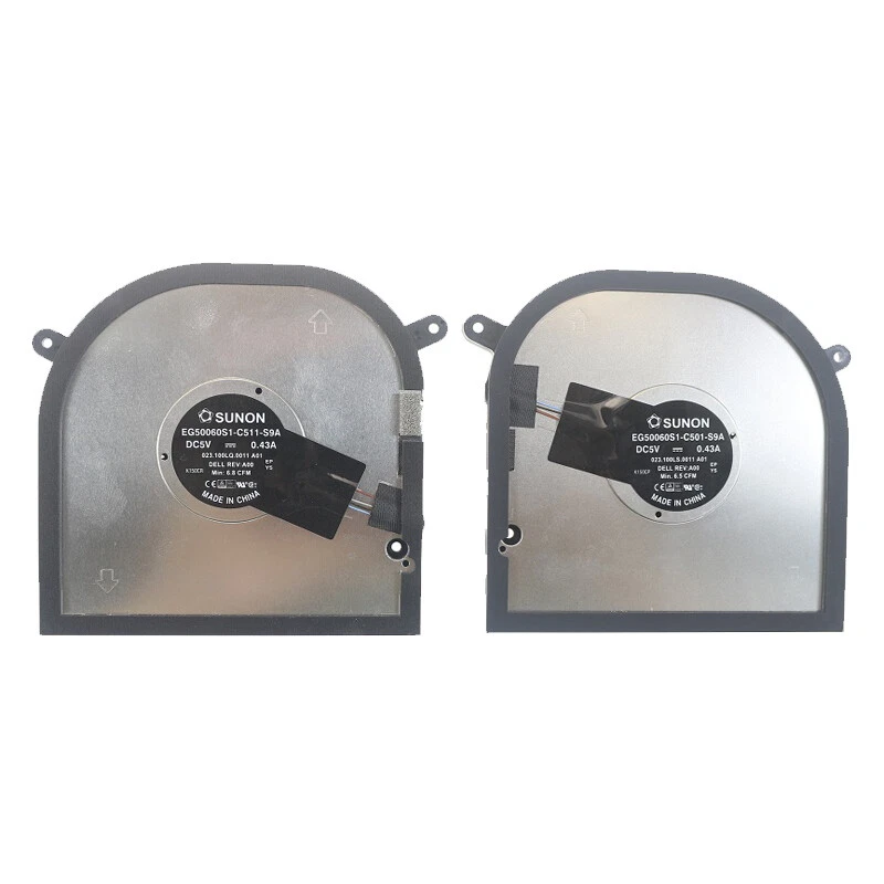 Laptop CPU GPU Cooling Fan DC5V for DELL XPS 17 9700 9710 9720 0MXF81 0P2FY9 - Image 2 of 2