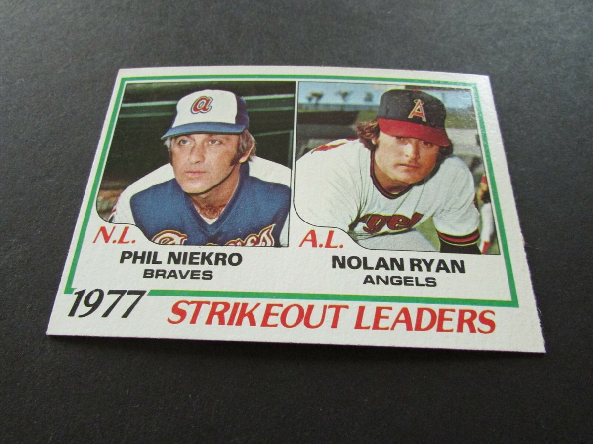 1978 Topps 1977 Strikeout Leaders Card #206 Nolan Ryan & Phil