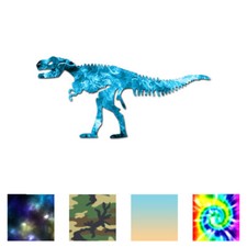T Rex Dinosaur Skeleton - Decal Sticker - Multiple Patterns Sizes - ebn688
