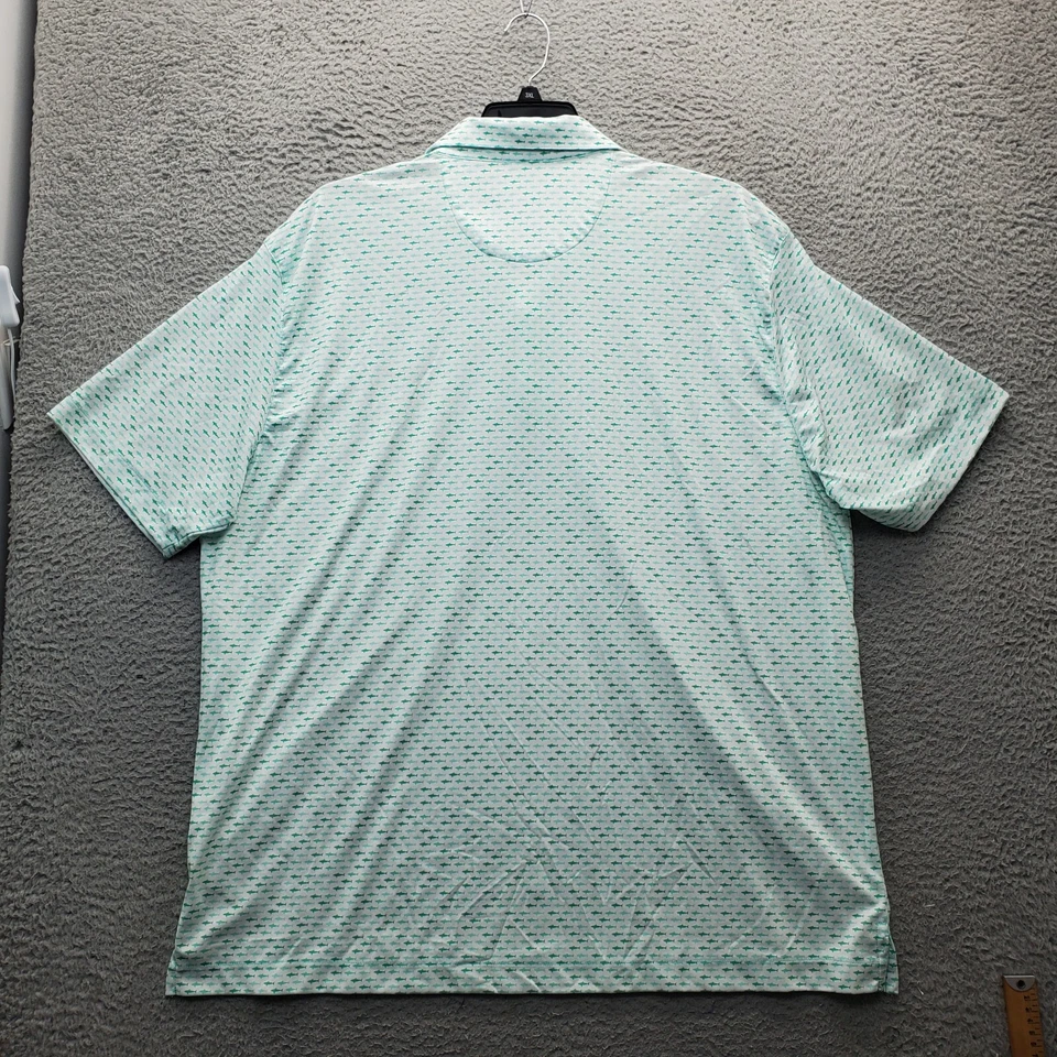 Camisa Polo Greg Norman Golf Performance Hombres 3XL Multi Estampado de Peces Cuello Abertura AOP Foto 2 de 4