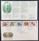1982 UK Great Britain Christmas Carols Royal Mail FDC First Day Cover + Insert