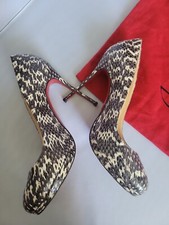 CHRISTIAN LOUBOUTIN AUTHENTIC FILO 120 AYERS PYTHON HEELS SHOES 36.5