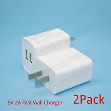 USB Charger Wall Plug 2-Pack Dual Block Adapter Cube For iPhone 15 14 13 12 11 8
