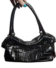 ABRO Handtasche  Leder  Tasche Ledertasche Schwarz Super Zustand RETRO
