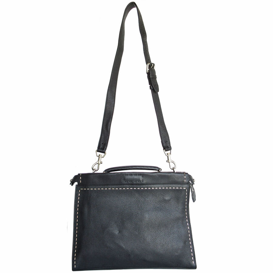 Auth FENDI Selleria Peekaboo FitHandbag Shoulder Bag black Auth FENDI Selleria Peekaboo FitHandbag Shoulder Bag black