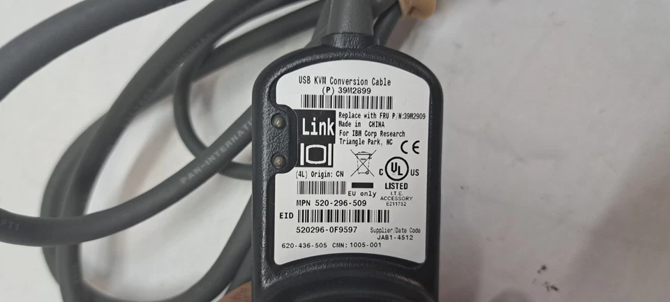 IBM USB 250mm KVM Switch Conversion Cable Adapter Module SIM POD 39M2899 39M2909 - Image 4 of 4